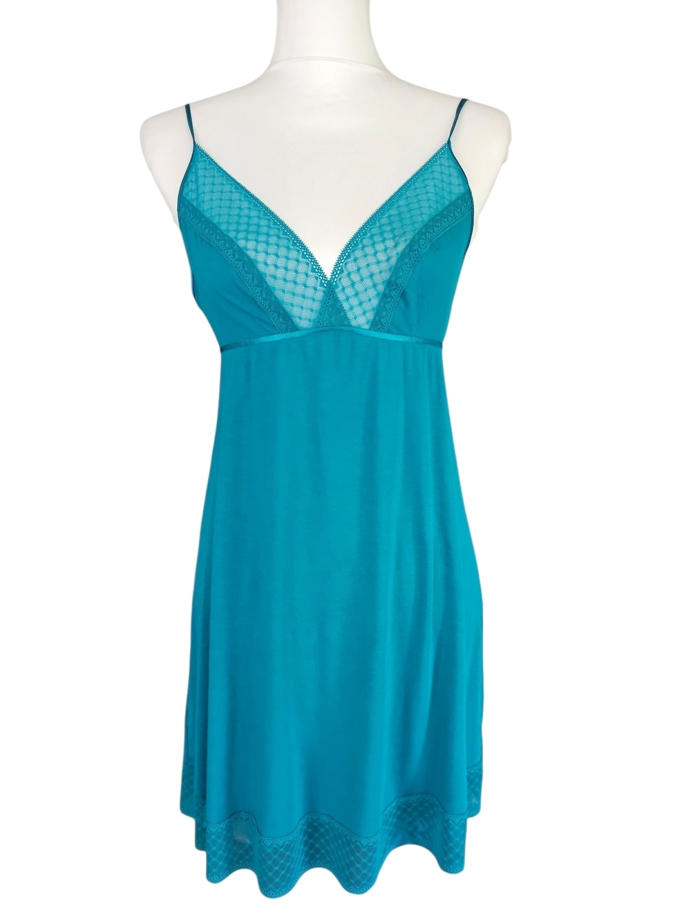Victoria's Secret Teal Lace-Trim Chemise